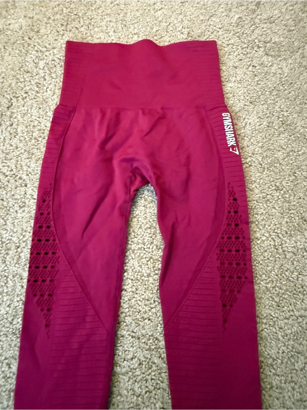 Gymshark Seamless High-Waist Leggings in Deep Berry
